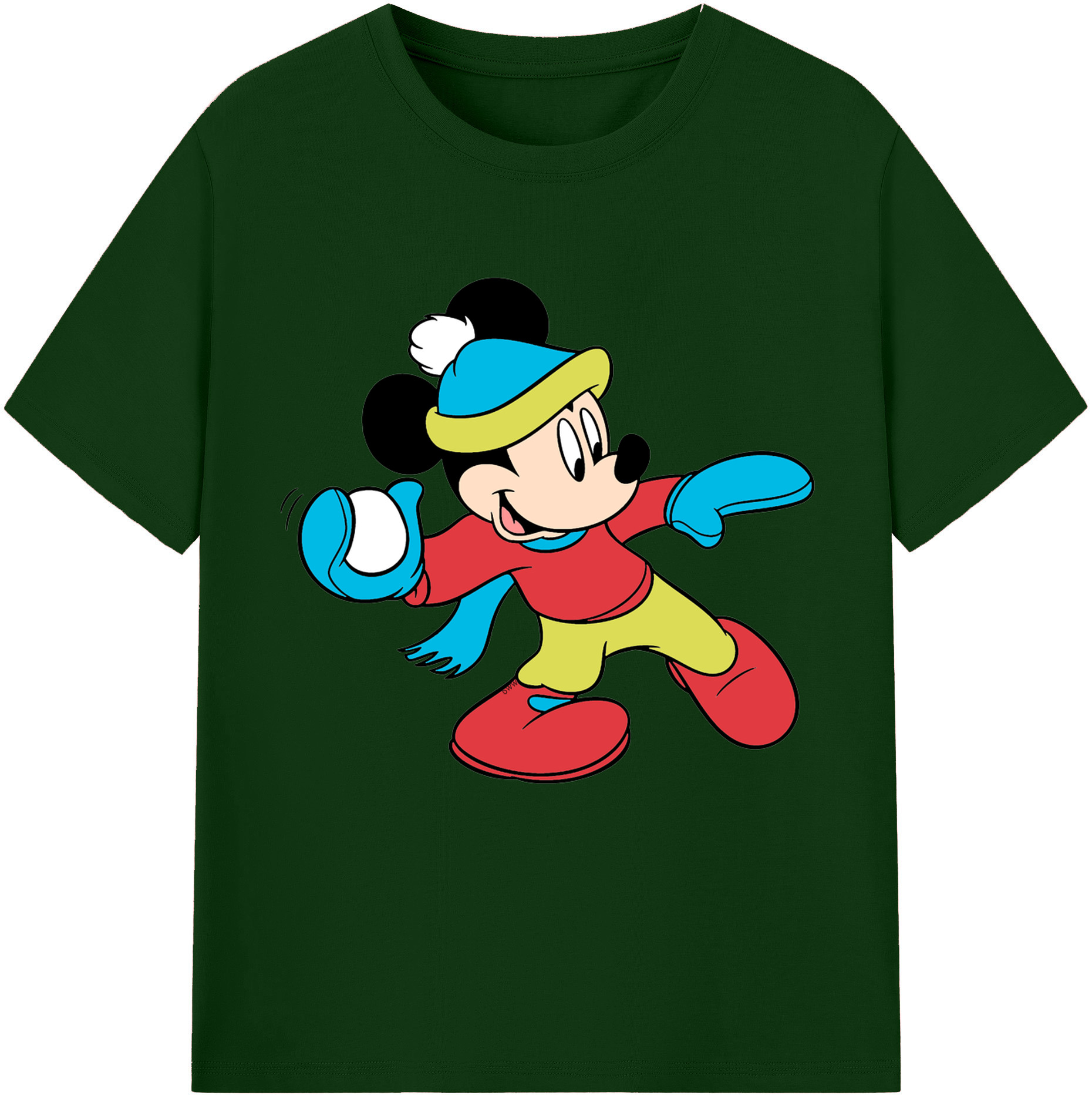 （画像用） ミッキーマウス Mickey Mouse 綿100％半袖Tシャツ（フロントプリント）